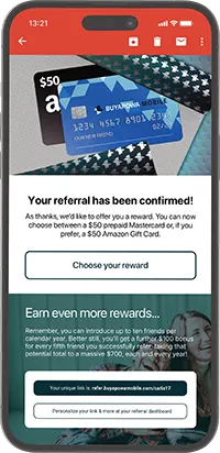Confirmación de recomendación en el móvil