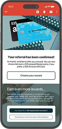 Referral confirmation on mobile